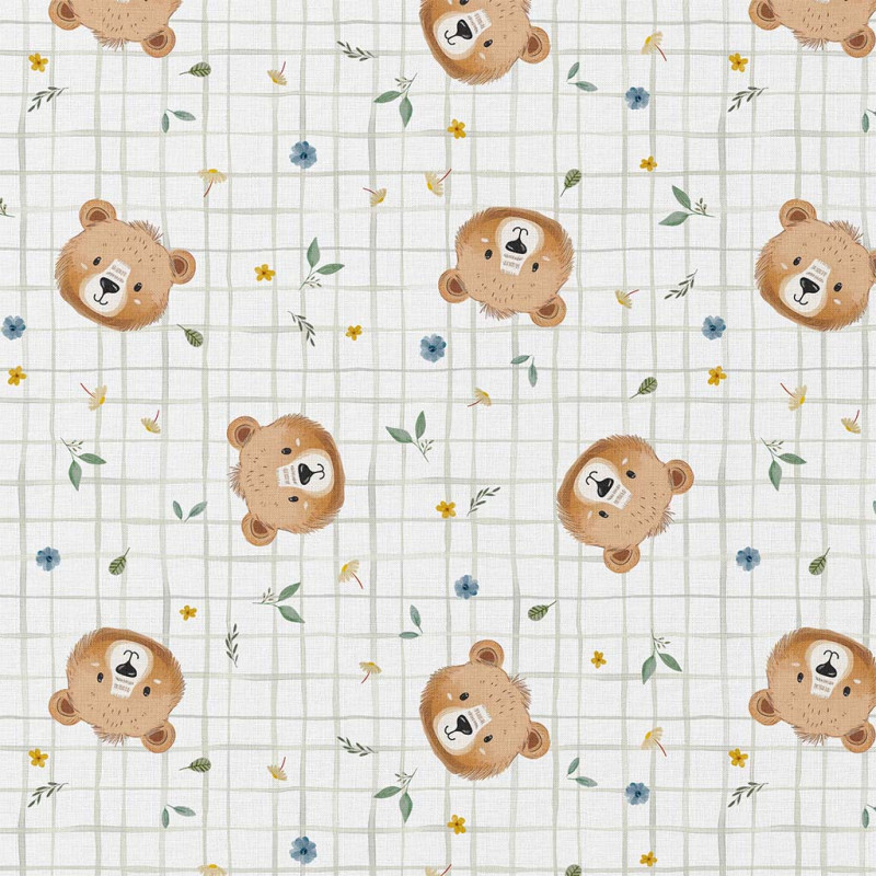 Printed Cotton ALBERT White / Green